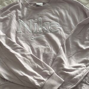 Nike Light Lavender Embroidered Logo Crewneck
